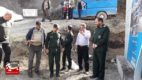 مردم روستای آتنی چهاردانگه به همت بسیج مهندسین عمران و معماری  سپاه کربلا سیراب شدند