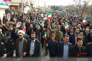 راهپیمایی مردم نهاوند در حمایت از اقتدار نظام و سپاه پاسداران
