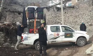 عطر فاطمی در روستاهای دهستان چوقور طارم پیچید/توزیع ۵۰۰ بسته گوشت گرم قربانی