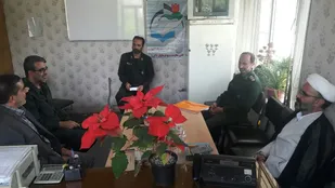 حضور مسئول دفتر نمایندگی ولی فقیه در سپاه شاهرود در کانون بسیج فرهنگیان و تبریک هفته معلم