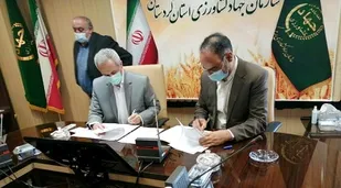 تبادل تفاهم نامه همکاری بین سازمان جهاد کشاورزی وسازمان بسیج سازندگی