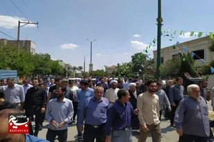 راهپیمایی عظیم مردم ولایتمدار فامنین در محکومیت جنایت اخیر رژیم جعلی اسرائیل