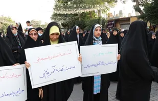 تجمع مطالبه گران بهبود وضعیت عفاف و حجاب در اراک برگزار شد