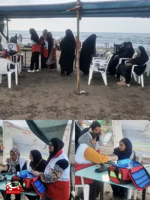 برپایی ایستگاه سلامت در ساحل کلارآباد