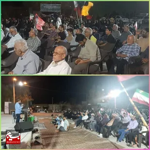 تداوم اجتماع همبستگی موج ۱۸۴ در هندیجان با حضور گسترده مردم