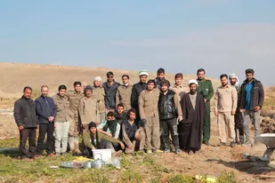 گروه جهادی ( کاروان نوکری) از طلاب و روحانیون در دهستان میغان