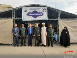 افتتاحیه نمایشگاه اقتصاد مقاومتی در اداره برق پانصددستگاه کرمان
