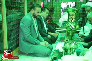 آیین غبار روبی مضجع نورانی امامزادگان شهرکرد + عکس