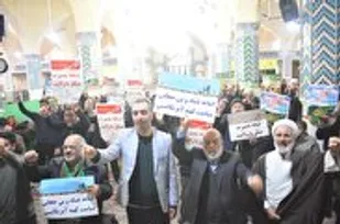 تجمع نمازگزاران جمعه بهاباد به مناسبت گرامیداشت حماسه نهم دی و دهه بصیرت