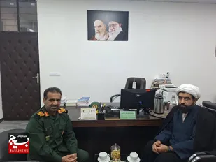 دیدار مدیر حوزه نمایندگی ولی فقیه ناحیه دزفول با فرمانده پادگان باکری