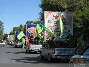 مراسم کاروان علوی سپاه و بسیج در عجب شیر
