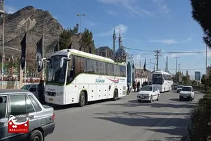 اعزام کارکنان بسیجی ادارات به اردوی راهیان نور مناطق عملیاتی جنوب