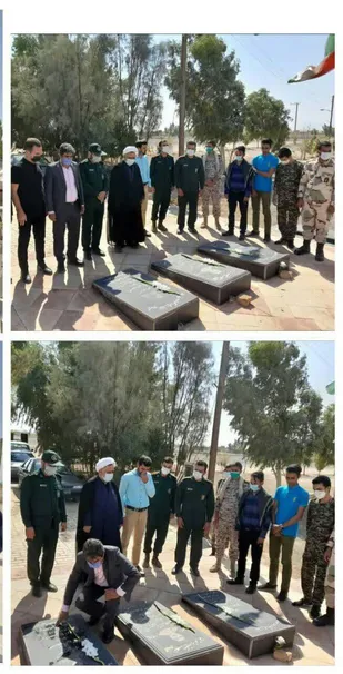 غبارروبی شهدای گلگون کفن روستای شهید مطهری در هفته دفاع مقدس