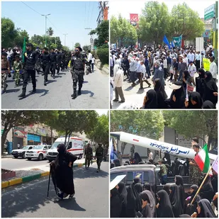 راهپیمایی روز جهانی قدس با حضور پرشور مردم میناب برگزار شد