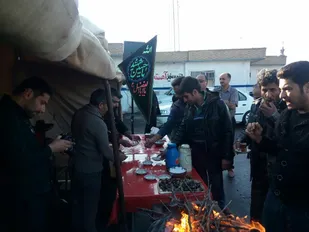 برپایی موکب گروه پدافندهوایی 10محرم در ورودی شاهرود