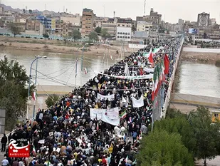 برگزاری راهپیمایی یوم الله ۲۲ بهمن در ۲۹ شهر و ۴۴ بخش خوزستان