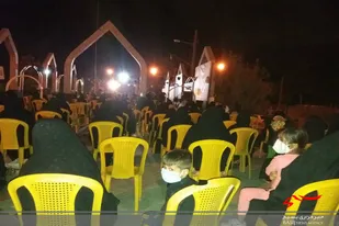 عزاداری ایام محرم در جوار مزار شهدای شهر گیان
