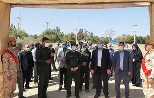 افتتاح فاز اول یادمان شهدای شهرستان پیشوا در محوطه سپاه