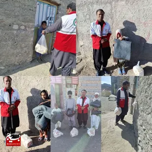 توزیع بسته&zwnj;های بهداشتی و اقلام زیستی در مناطق روستایی و عشایری شهرستان بمپور