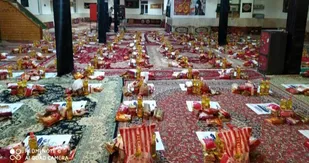 توزیع 130 بسته مواد غذایی در روستای بیدک