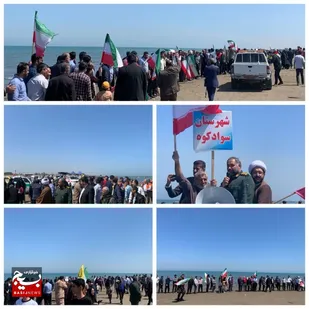 سنگ تمام بسیجیان سوادکوهی برای حمایت از حمله موشکی سپاه پاسداران انقلاب اسلامی به اسرائیل