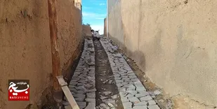 روستای گردشگری قلعه&zwnj;بالا در شاهرود سنگ&zwnj;فرش می&zwnj;شود