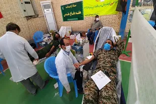 اهدای خون بسیجیان هیرمندی