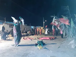 برگزاری مراسم تعزیه خوانی در آغاجاری