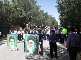 راهپیمایی عظیم وپرشور شهر دهق نجف آباد