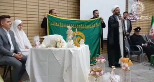 خطبه عقد زوج دانشجو توسط خدام رضوی قرائت شد
