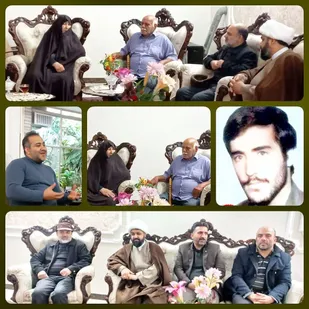 دیدار امام جمعه پیشوا با خانواده شهید شیرازی