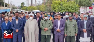 راهپیمایی مردم شهرستان فاریاب در محکومیت اهانت به قرآن کریم