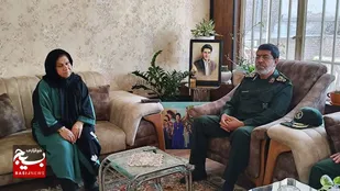 دیدار سخنگوی سپاه پاسداران با والده شهید الداغی به مناسبت روز مادر+تصاویر