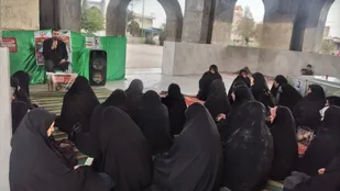 برگزاری مراسم یادبود شهدای غزه در شهدای گمنام غواص نجف آباد