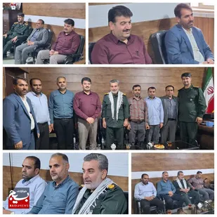 دیدار فرمانده سپاه ناحیه باغملک با سرپرست آموزش و پرورش به مناسبت روز معلم