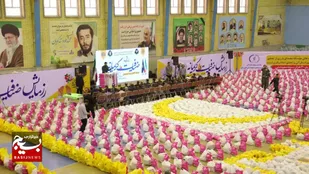 برگزاری رزمایش ضیافت کریمانه توزیع ۵۰ هزار بسته معیشتی مرکز بسیج شهید تندگویان | تصاویر