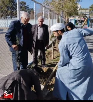 کاشت ۶۳ درخت به یاد ۶۳ شهید ورزش در خمینی&zwnj;شهر