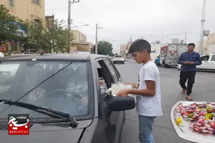 ایستگاه صلواتی در حسینیه شهدا سرخه برپا شد