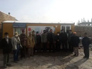 دیدار صمیمی اعضا بسیج حوزه امام جعفر صادق با مردم روستای دهنه اجاق