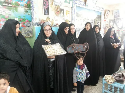 دیدار بسیجیان حلقه شهید کندلی با خواهر شهید
