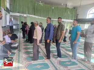 تصاویر/ صف مشارکت اهالی روستا ولامده و چمازده در پای صندوق های رأي