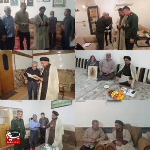 دیدار مسئول دفتر نمایندگی ولی فقیه سپاه خرمشهر با ۱۰ خانواده شهید دفاع مقدس