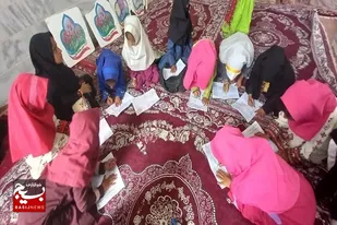 مسابقه نقاشی ویژه نونهالان در شهرستان ایرانشهر برگزار شد
