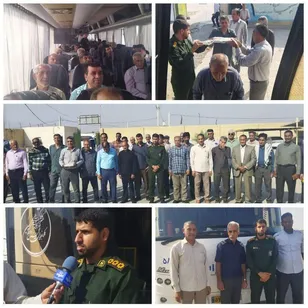 اعزام ۴۴ نفر از بسیجیان بخش رودخانه، شهرستان رودان به مشهد مقدس