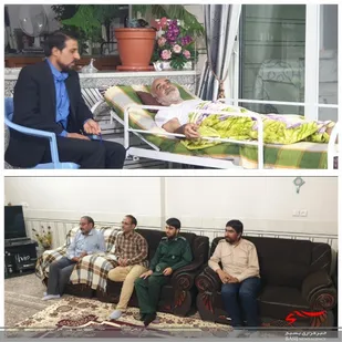 دیدار و عیادت از بسیجی پر تلاش پیشکسوت؛ حاج عبدالرضا کرمی