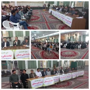 برگزاری میز خدمت طرح نهضت ملی مسکن باحضور فرماندار در محل هیأت رزمندگان اسلام شهرستان فردوس