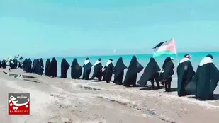فیلم/ زنجیره انسانی دفاع و تکریم پاسداران در مقابله با رژیم صهیونیستی مردم امیرکلا