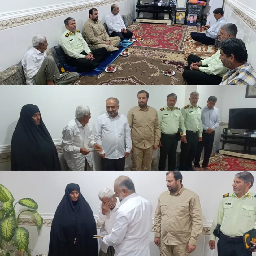 دیدار جانشین ناحیه بوشهر با خانواده شهید احمد کره بندی