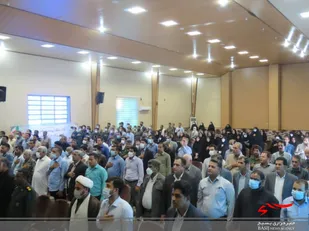 برگزاری مراسم گرامیداشت هفته دفاع مقدس با حضور مسئولین و مردم شهرستان کهنوج