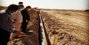 بازدید سرزده سردار شاهوارپور فاز سوم پروژه آبرسانی غیزانیه